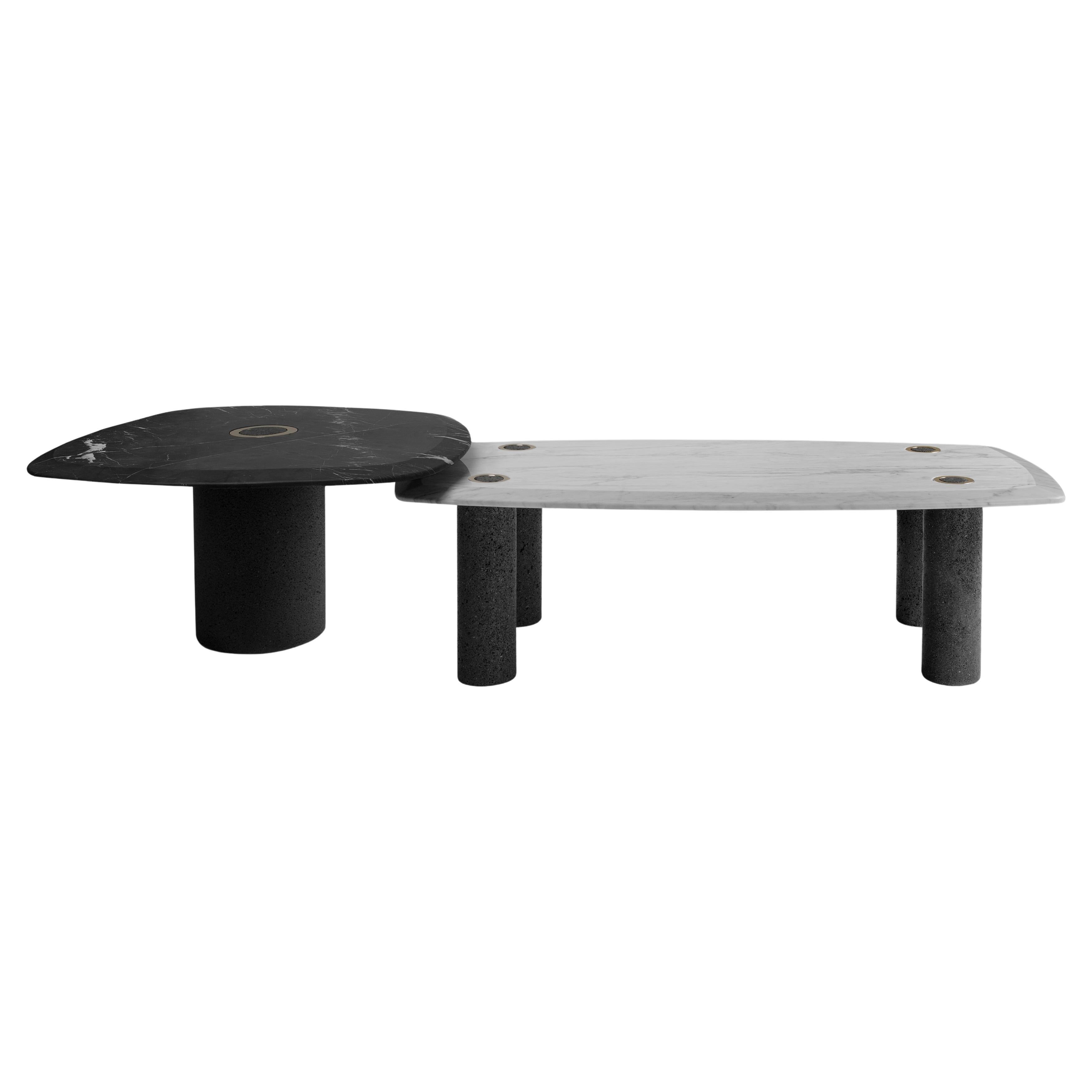 Ravena 
Rimini Sculptural Coffee Table Set by Iván Guerrero Studio For Sale