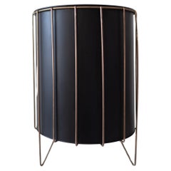Raveneare Mid Century Brass Hairpin Waste Basket Trash Can