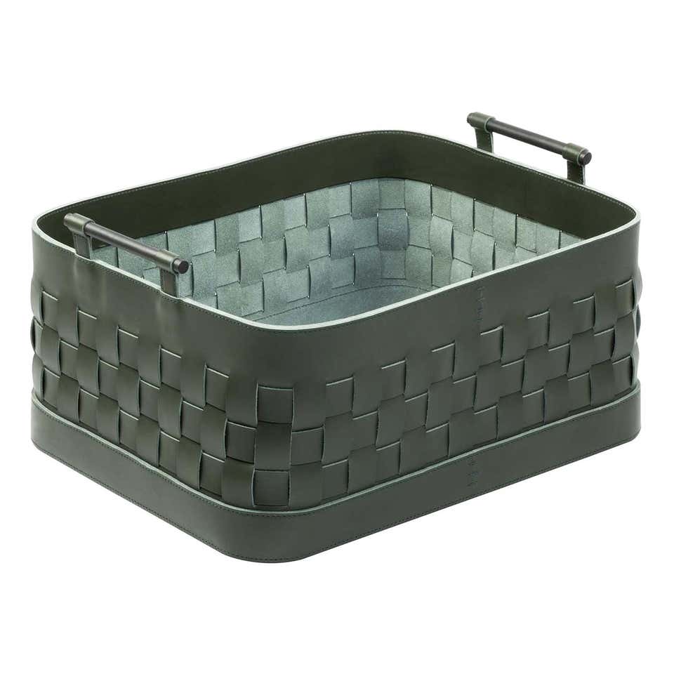 Ravenna Small Short Rectangular Basket For Sale at 1stDibs