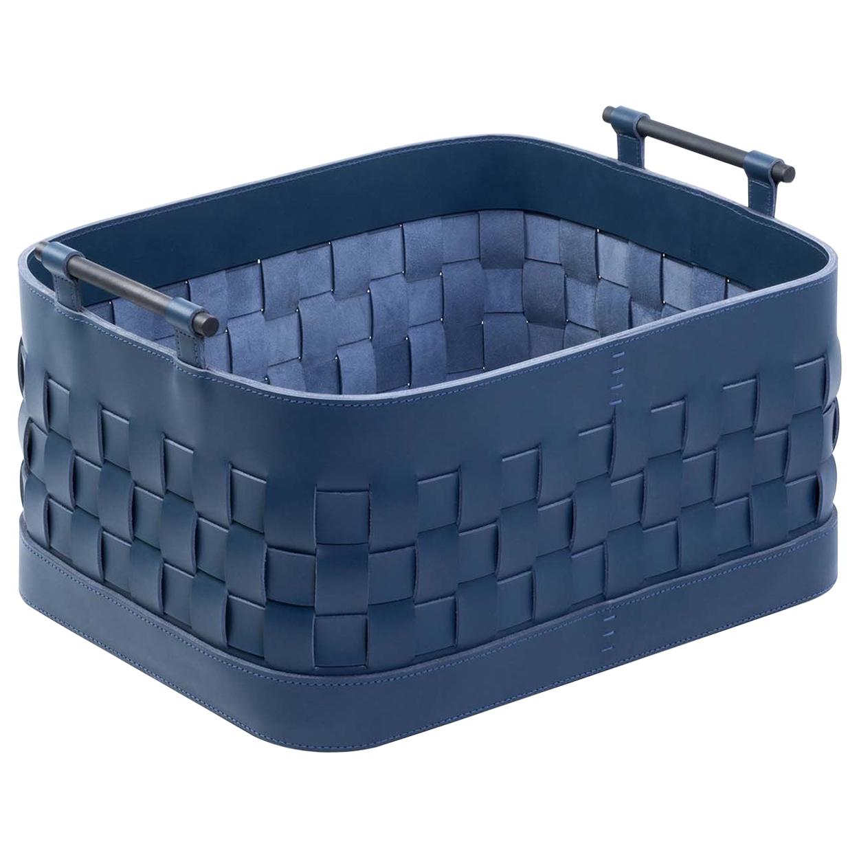 Ravenna Small Short Rectangular Basket For Sale