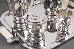 Ravinet d’Enfert art deco period 5 pieces the cafe in sterling silver 1930