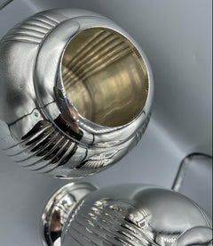 Ravinet D'enfert - Pair Of Solid Silver Vases Artdeco Period