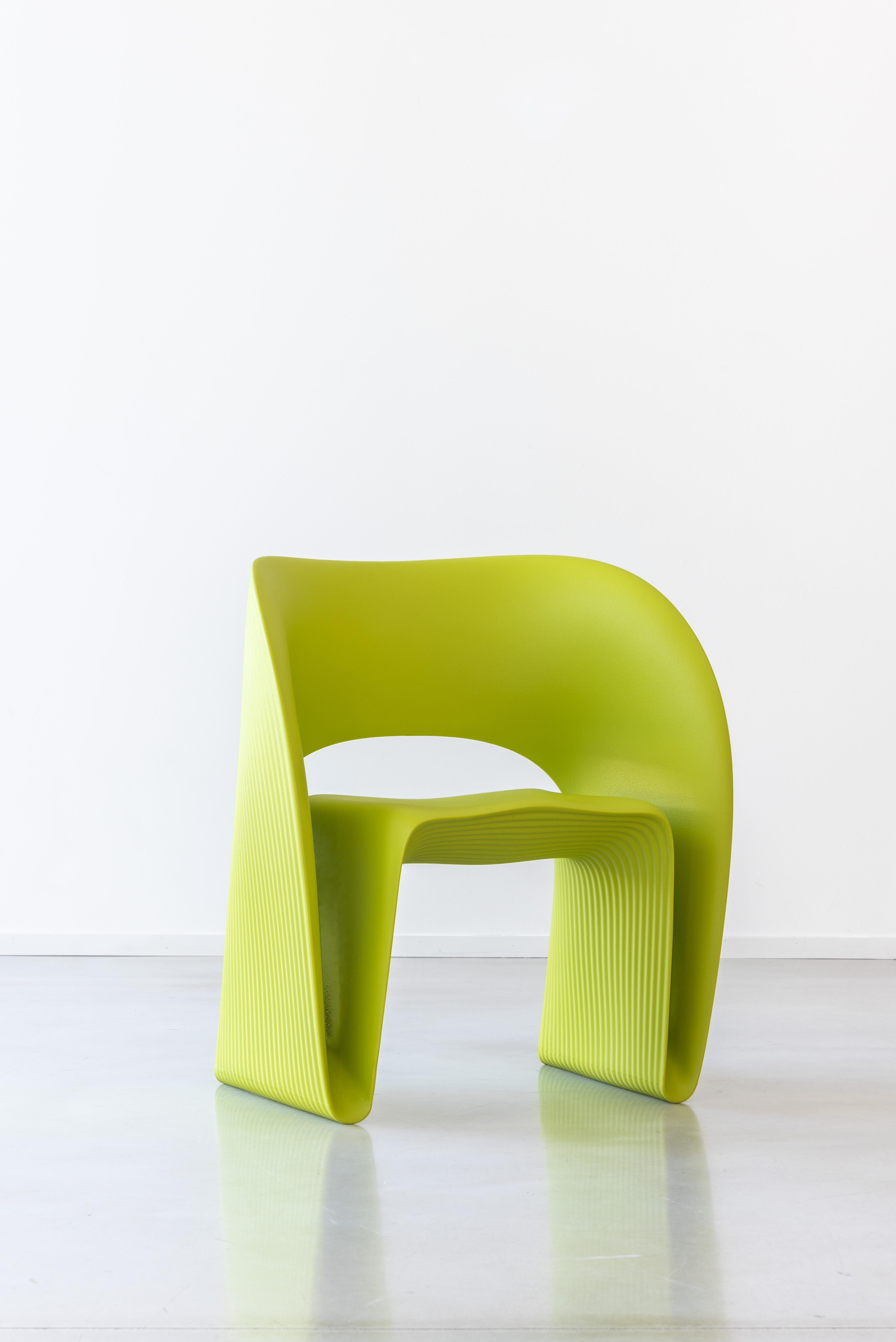 Raviolo LowChair in Olive Green  by Ron Arad for MAGIS For Sale 7