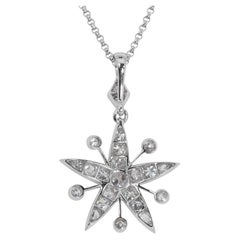 Ravishing 18k White Gold Flower Necklace w/ 1.15 ct Natural Diamonds IGI Cert