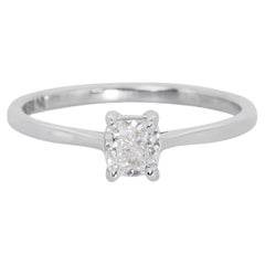 Ravishing 18k White Gold Solitaire Ring W/ 0.5 Ct Natural Diamonds Aig Cert Ravishing 18k White Gold Solitaire Ring W/ 0.5 Ct Natural Diamonds Aig Cert