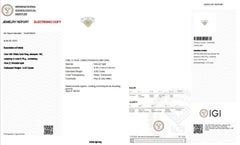 Ravishing 18k White Gold Solitaire Ring w/ 3 ct Opal IGI Certificate