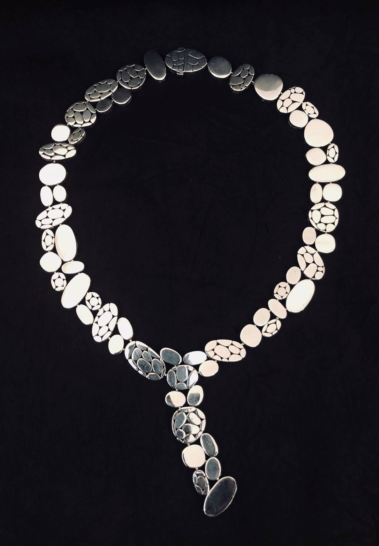 Women's or Men's Ravishing Reversible Sterling Silver John Hardy Bali Collection Y Necklace
