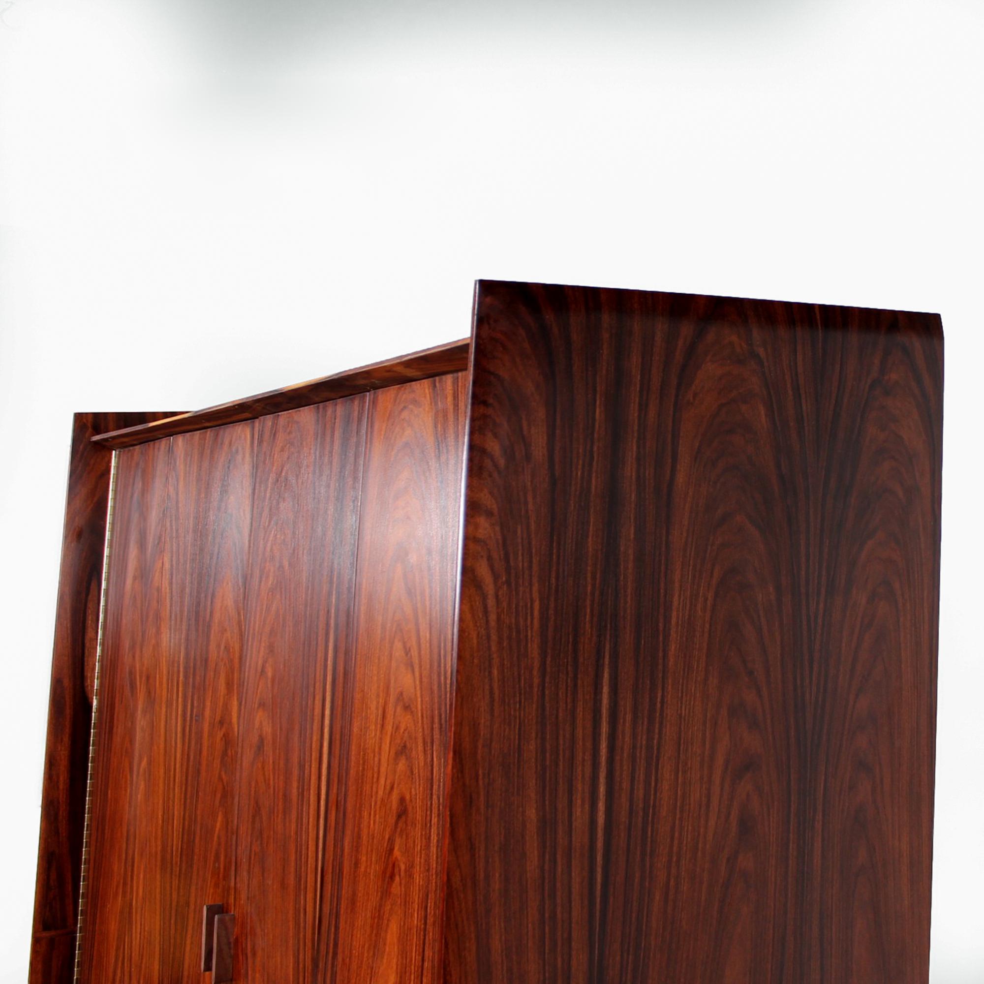 Ravishing Rosewood Armoire Gentleman's Cabinet Pablo Romo for Ambianic 2016 In Good Condition In Chula Vista, CA