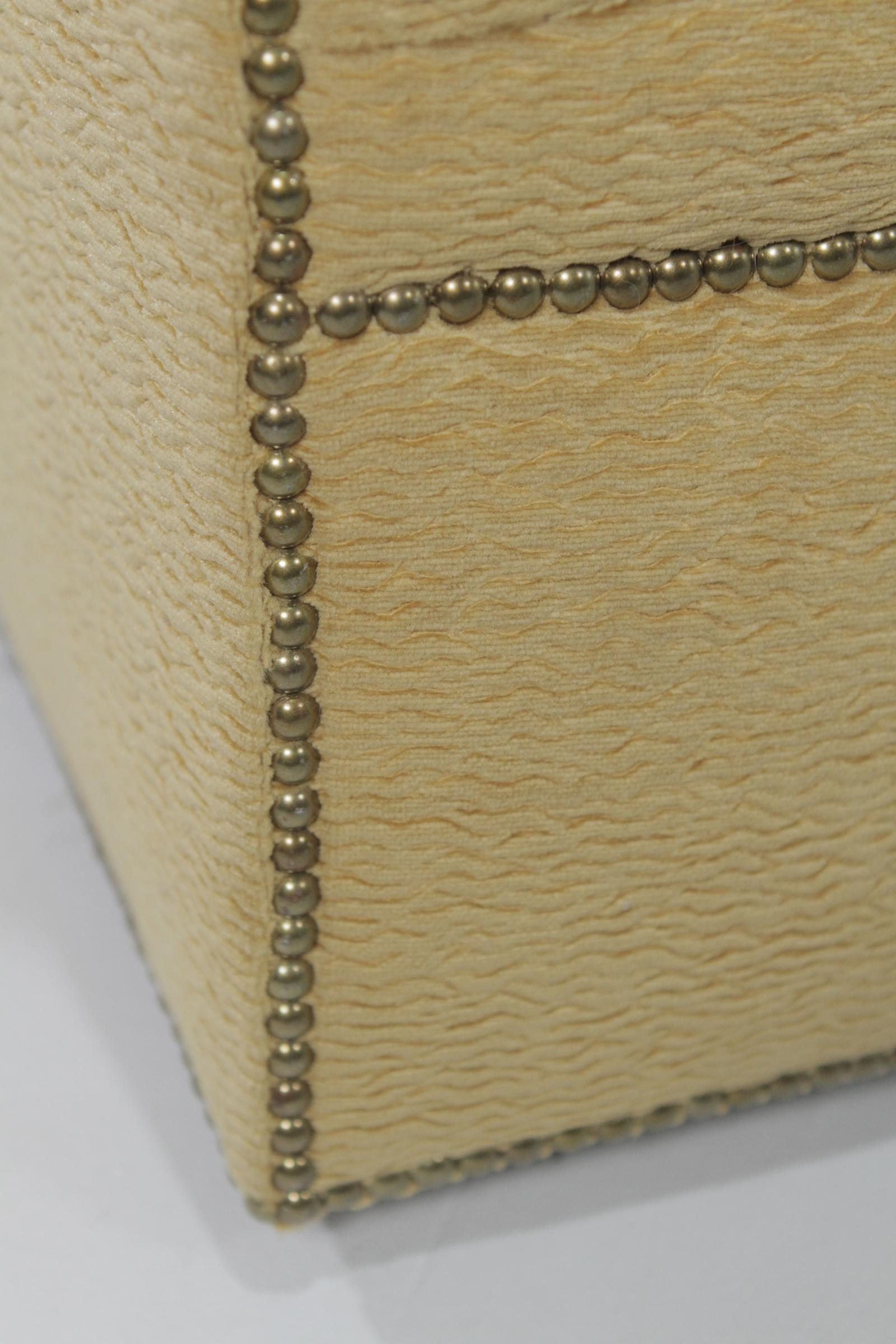 American Ravishing Silk Velvet Knole Style Sofa with Gold Acorn Finials