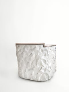 Ravitz Chair by Billy Cotton in Bleached Oak, Boiled Wool and Stainless Steel