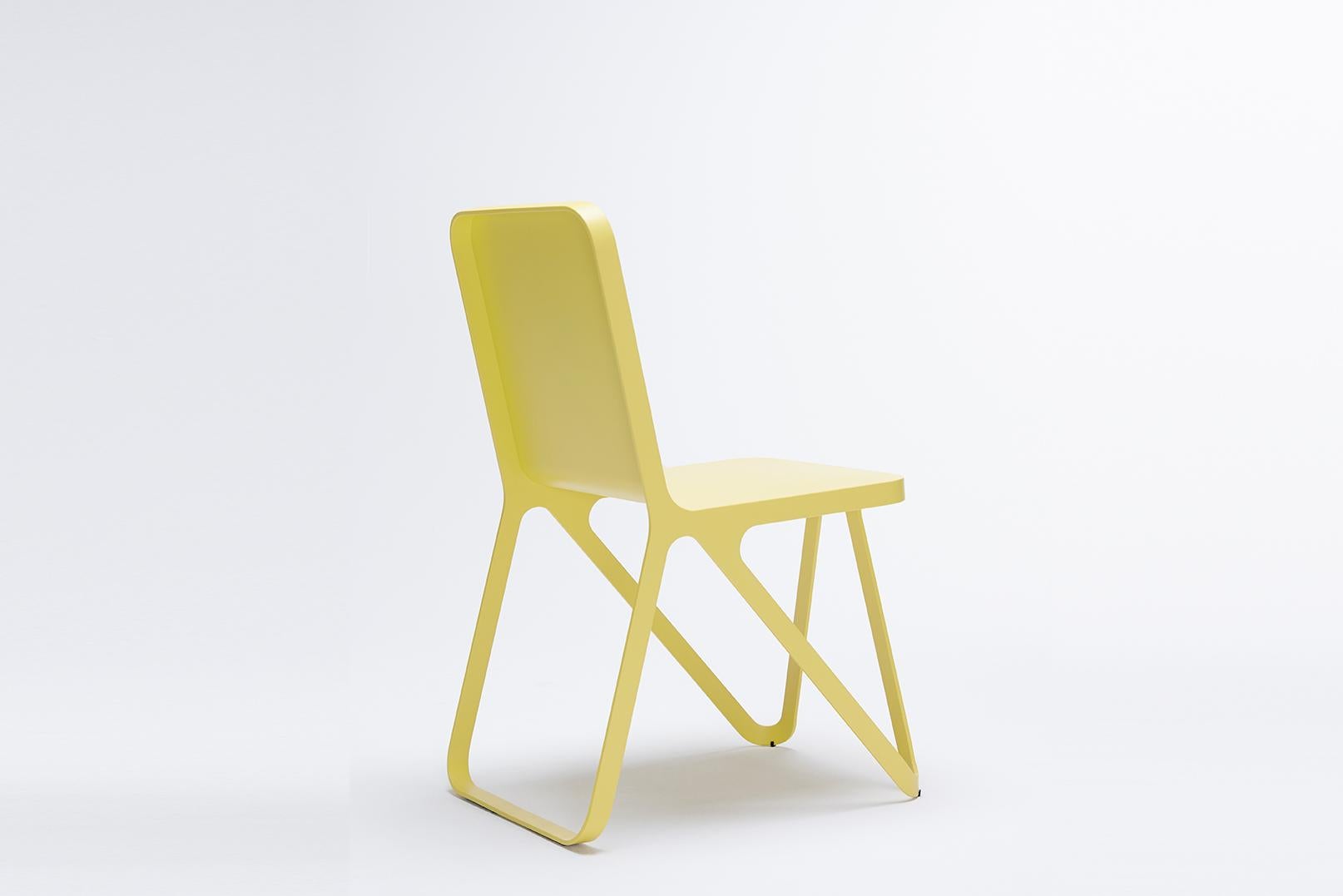 Raw Aluminium Loop Chair by Sebastian Scherer For Sale 1
