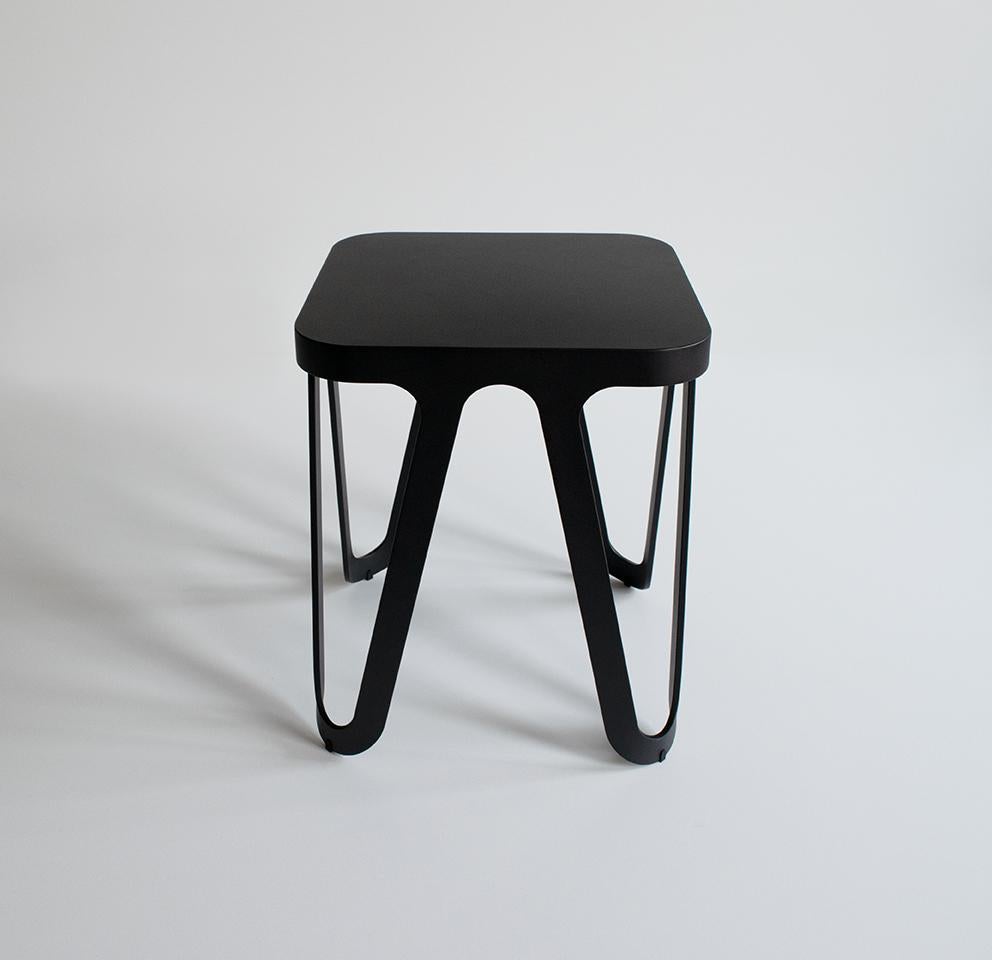 Raw Aluminium Loop Stool by Sebastian Scherer For Sale 1