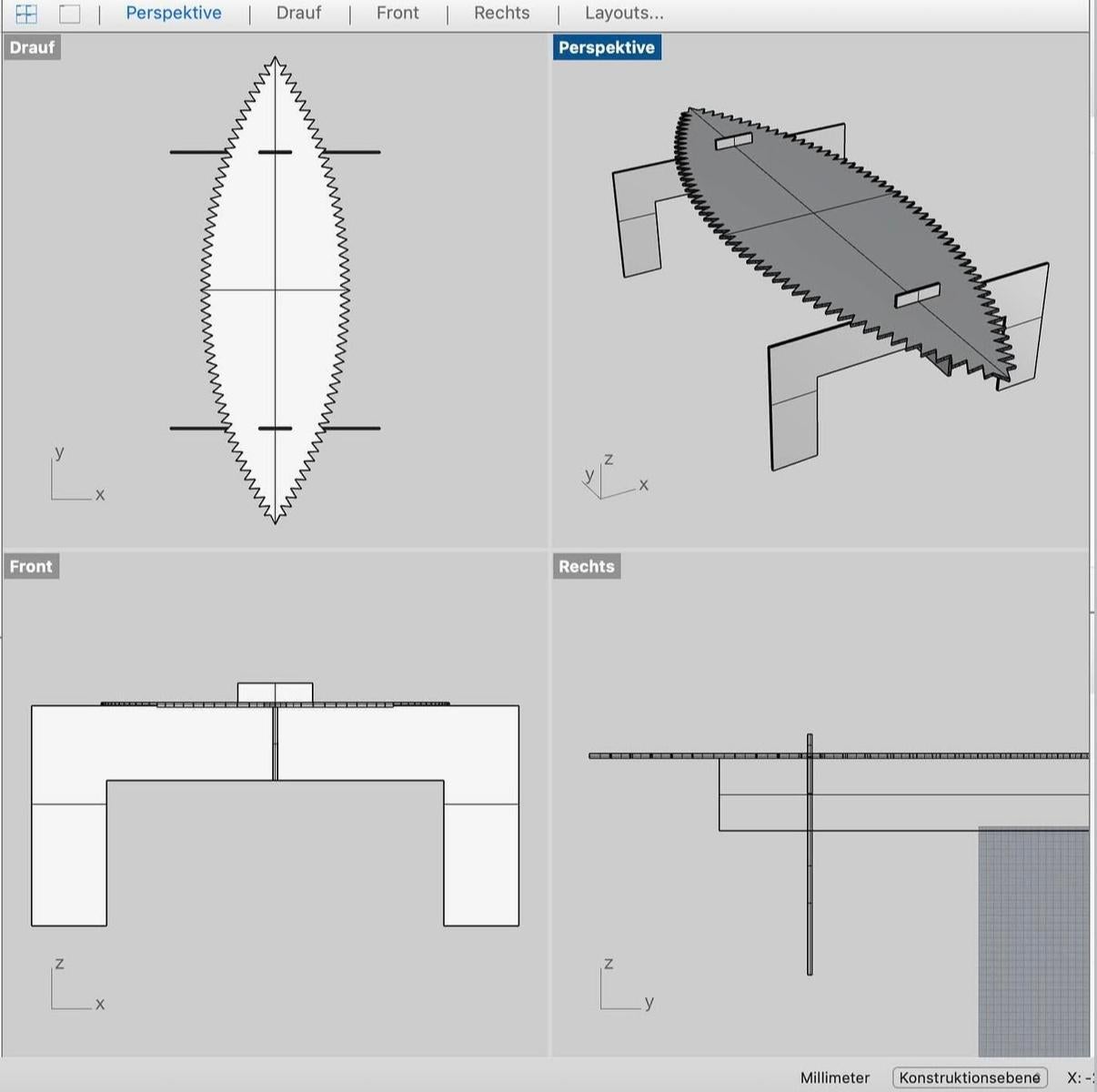 Mesa Cocodrilo de aluminio bruto de Julius Esser en venta 1