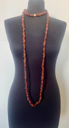 Raw Amber Vintage Statement Necklace, 1970s - 93 cm, 100 g