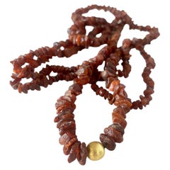 Raw Amber Vintage Statement Necklace, 1970s - 93 cm, 100 g