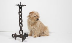 Raw Brutalist Chain Candlestick Mid Century Design Free Shipping