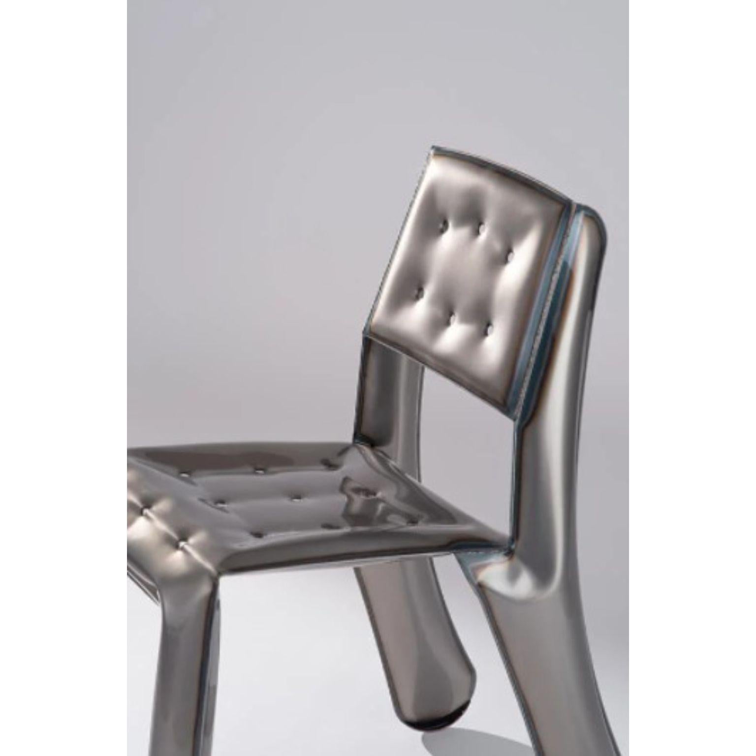 Chaise sculpturale 0,5 en acier au carbone brut Chippensteel de Zieta Neuf - En vente à Geneve, CH