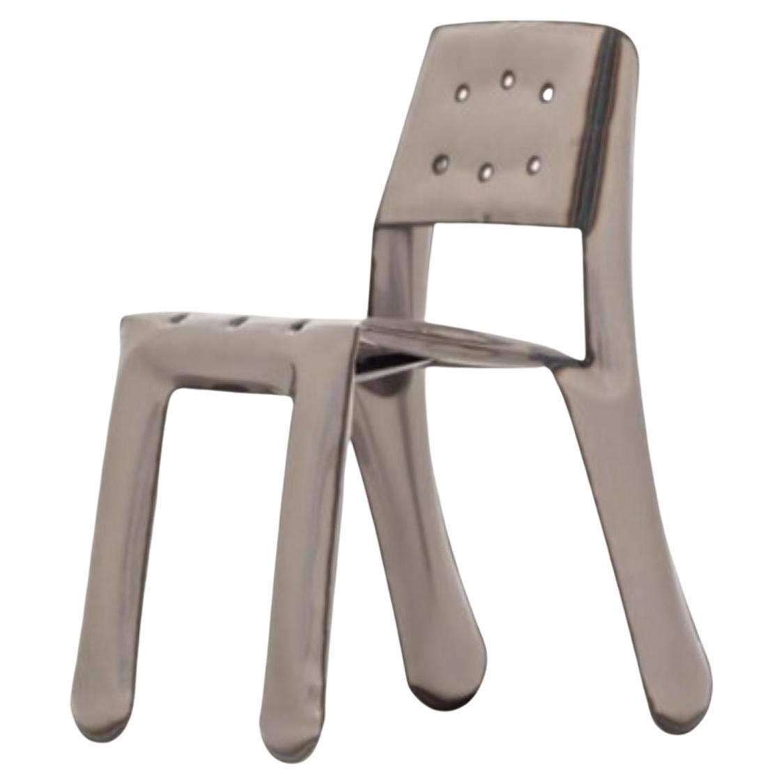 Silla escultórica Chippensteel 0,5 de acero al carbono en bruto by Zieta