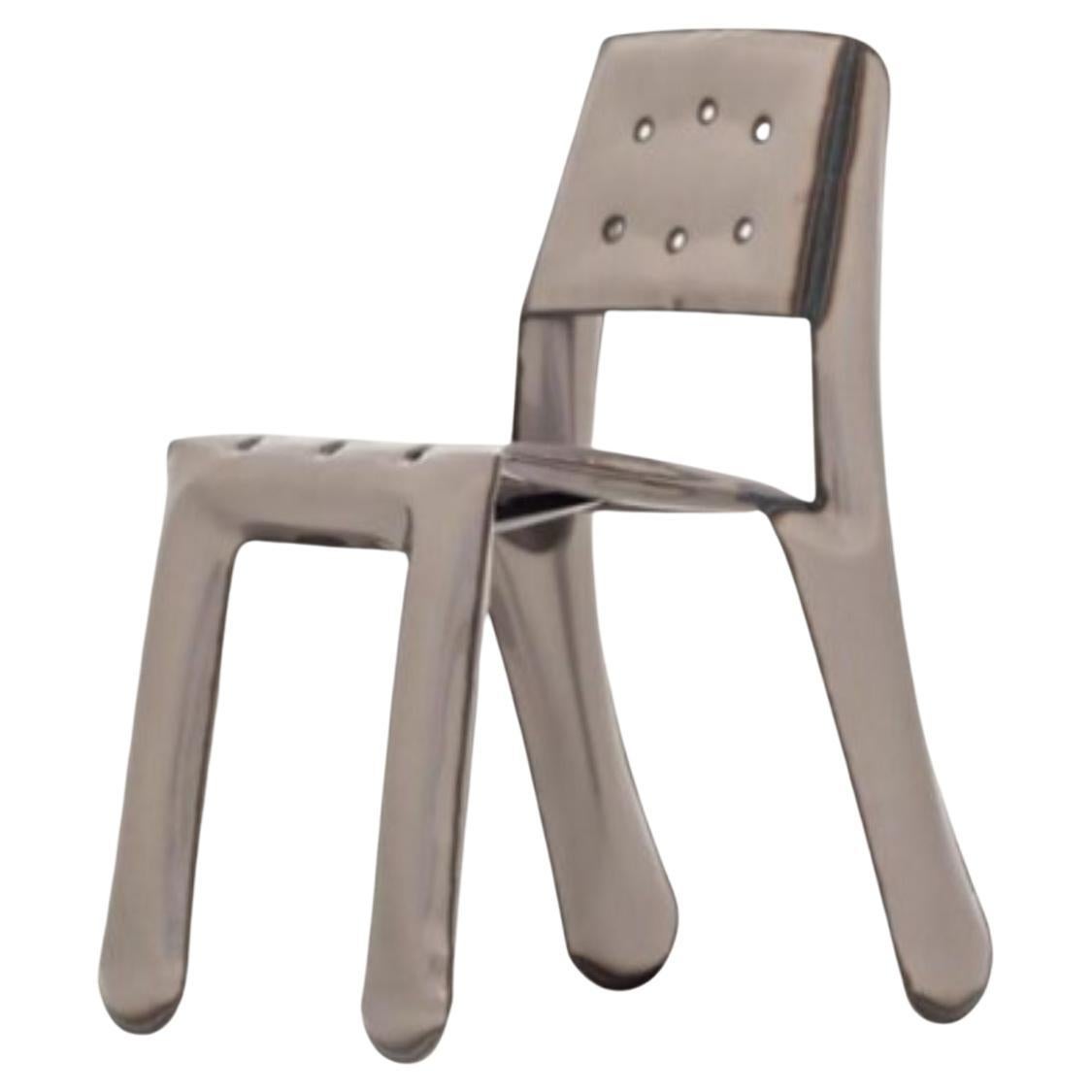 Raw Carbon Steel Chippensteel 0.5 Sculptural Chair by Zieta For Sale