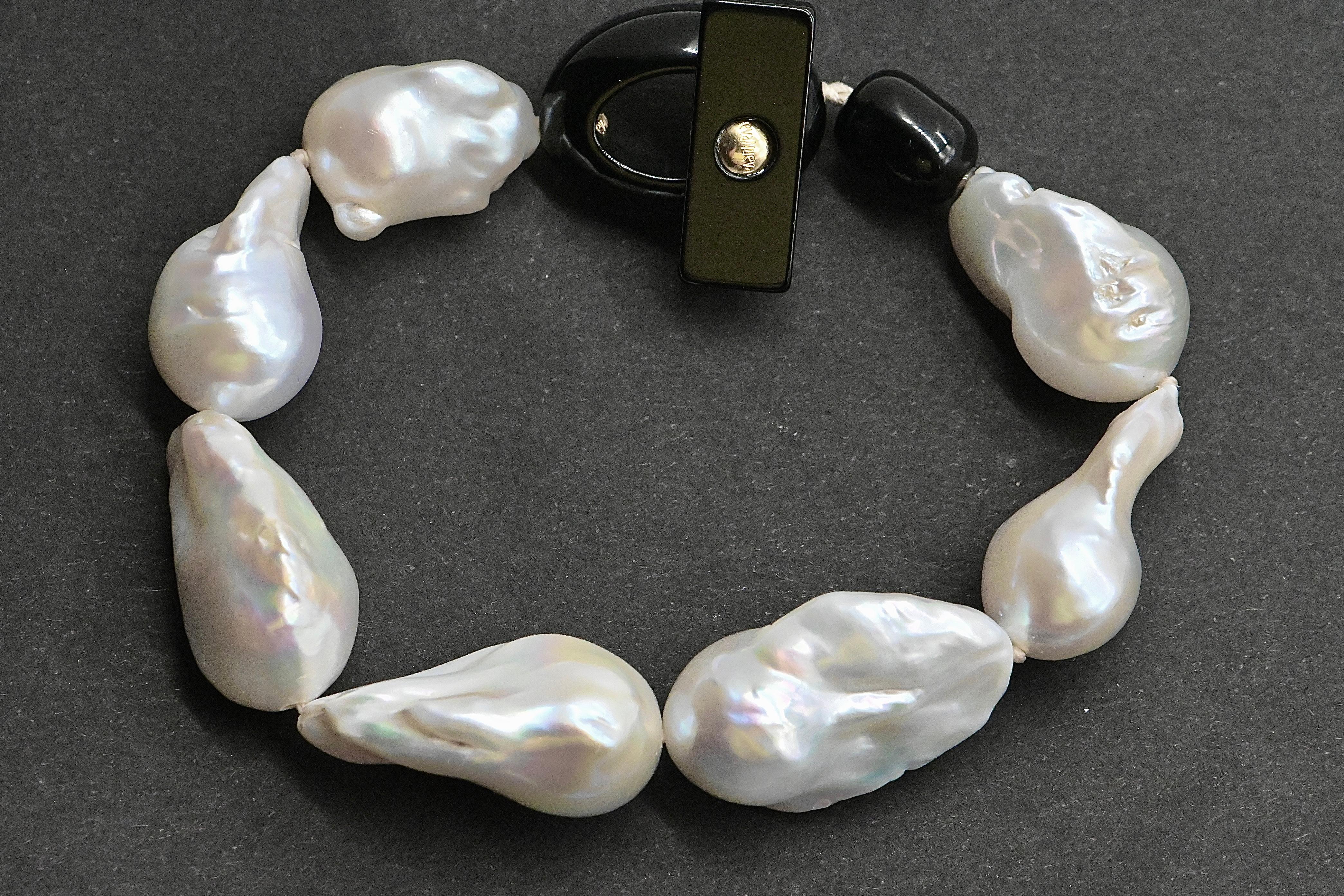 Donna Bracciale di perle coltivate grezze in vendita