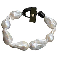Bracelet en perles de culture brutes