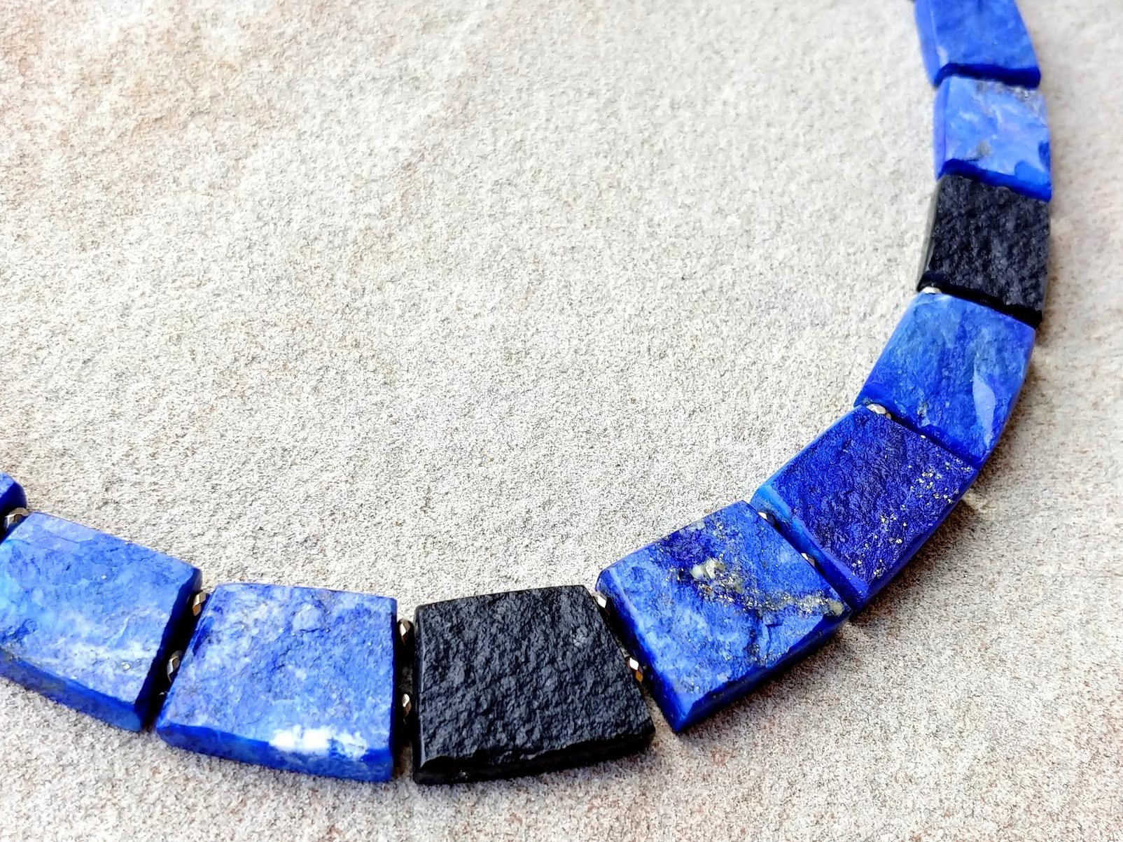 raw lapis lazuli necklace