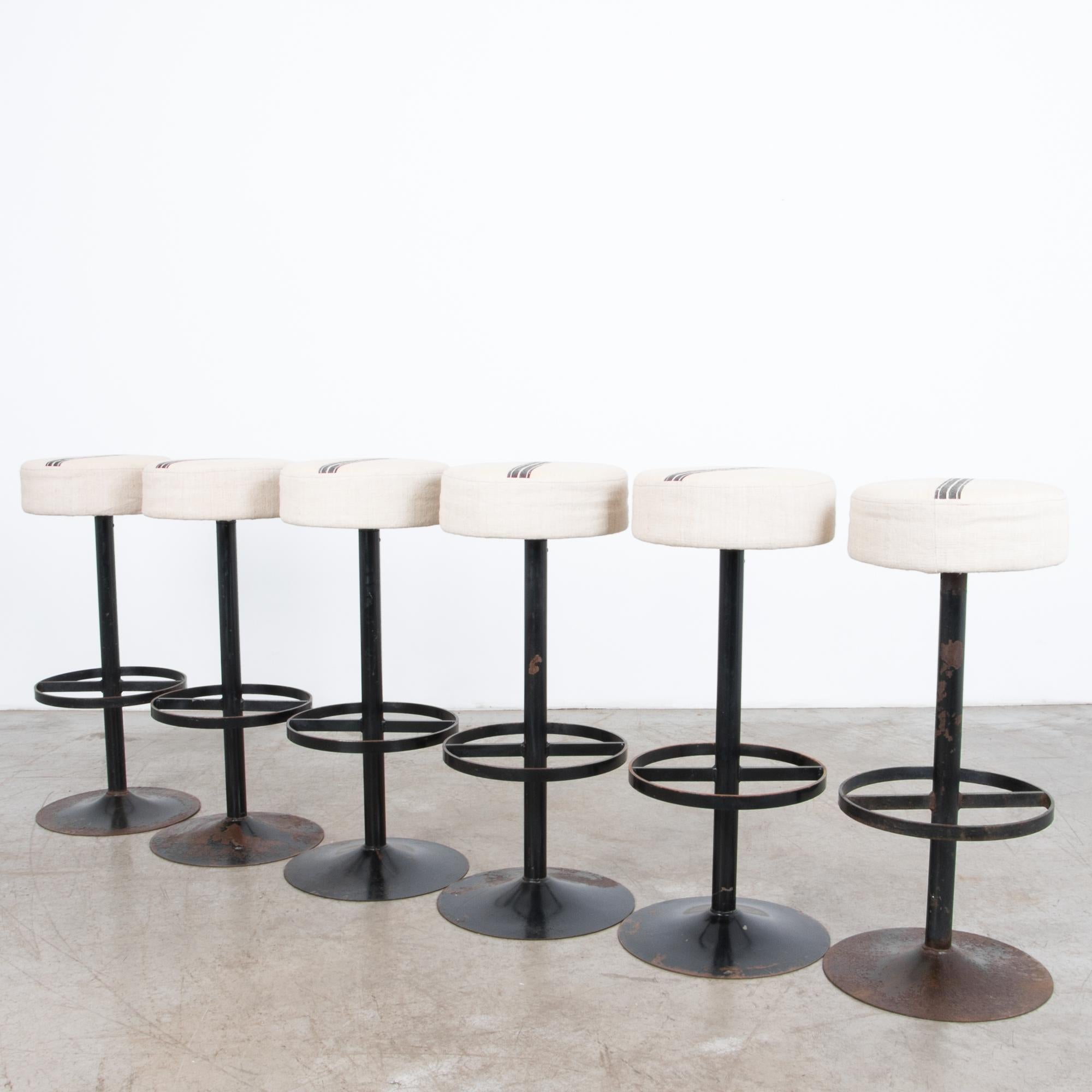 set of six bar stools