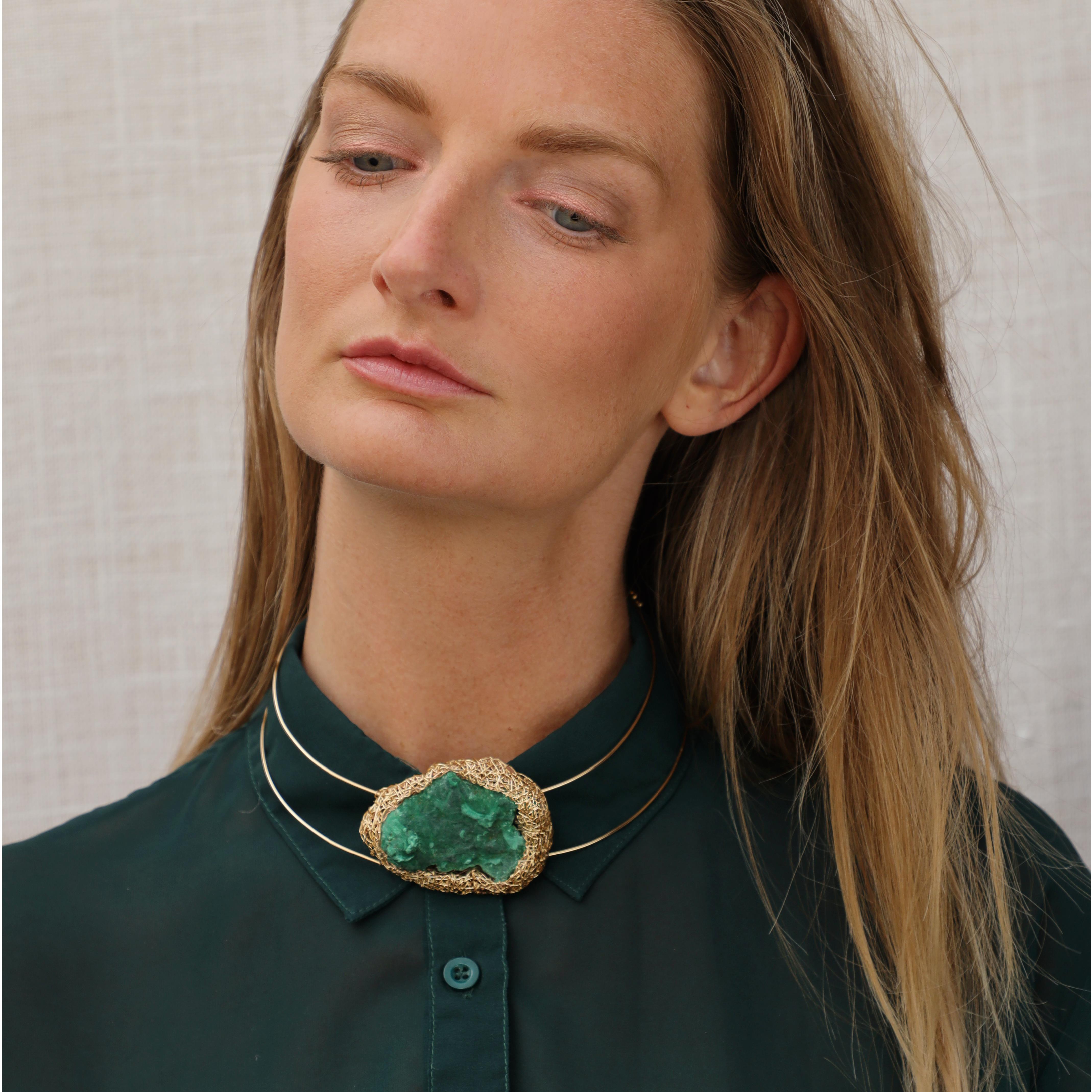 ‘Doris’... truly is the best! Who doesn't love green, and who doesn't love a unique piece, a true one-of-a-kind? Sheila Westera is known for her unusual raw glamorous designs, and her signature style makes her jewels to die for and this particular