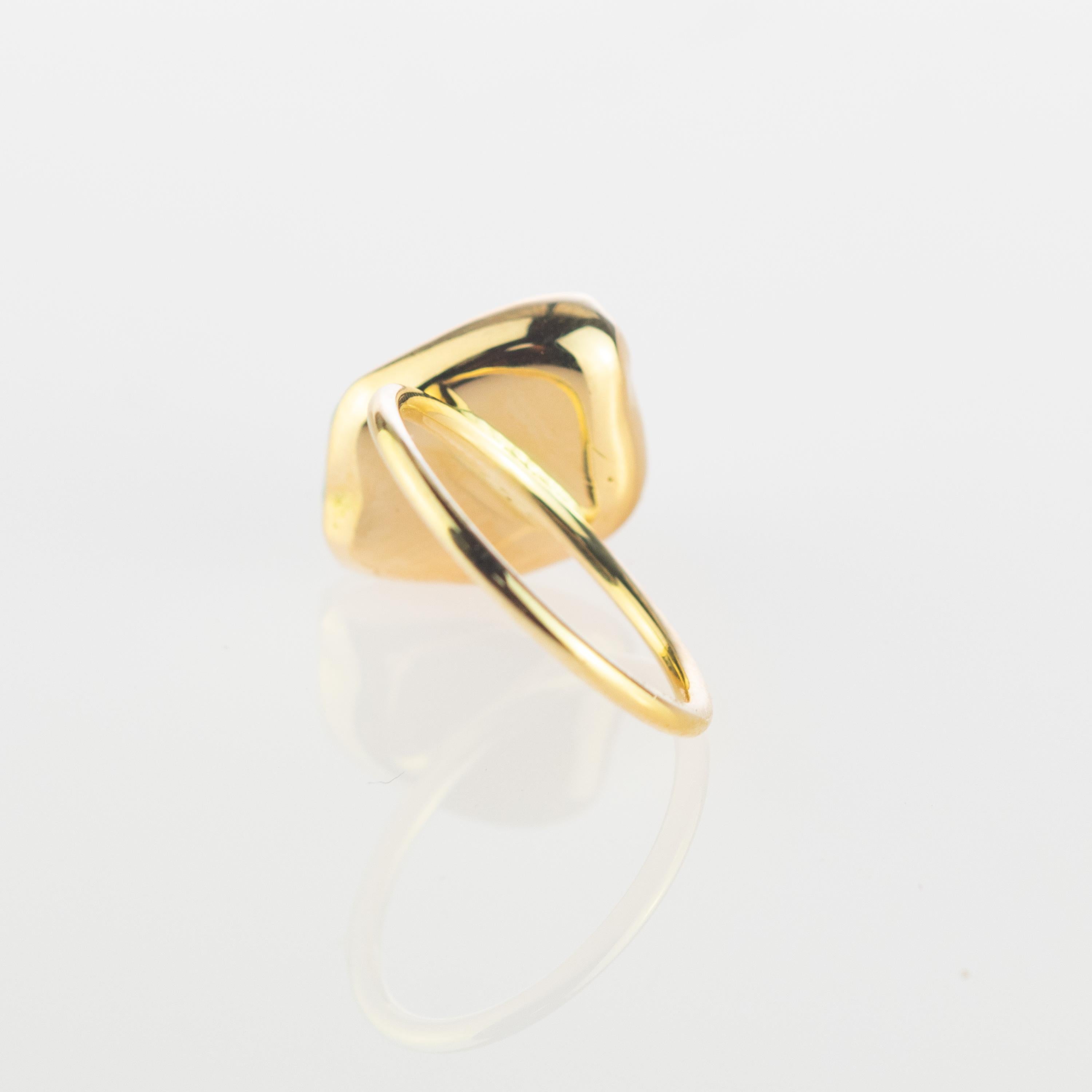 Aguamarina natural en bruto Anillo de cóctel artesanal de oro blanco de 18 quilates Intini Jewels en venta 5