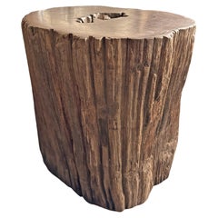 Raw Organic Solid Iron Wood Side Table