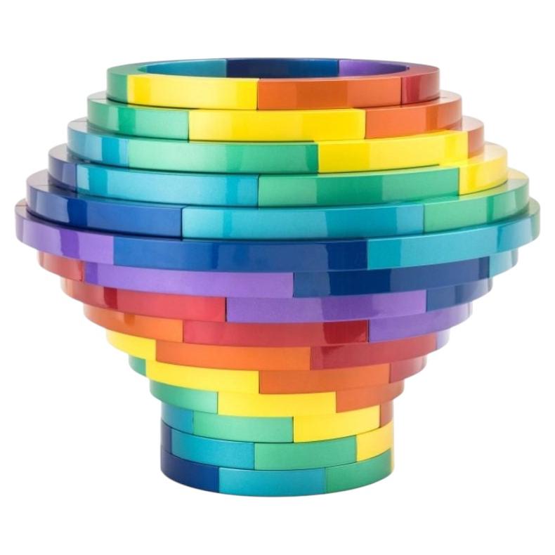 Raw & Rainbow Giostra Sculpture in Powder-Coated Aluminum by altreforme