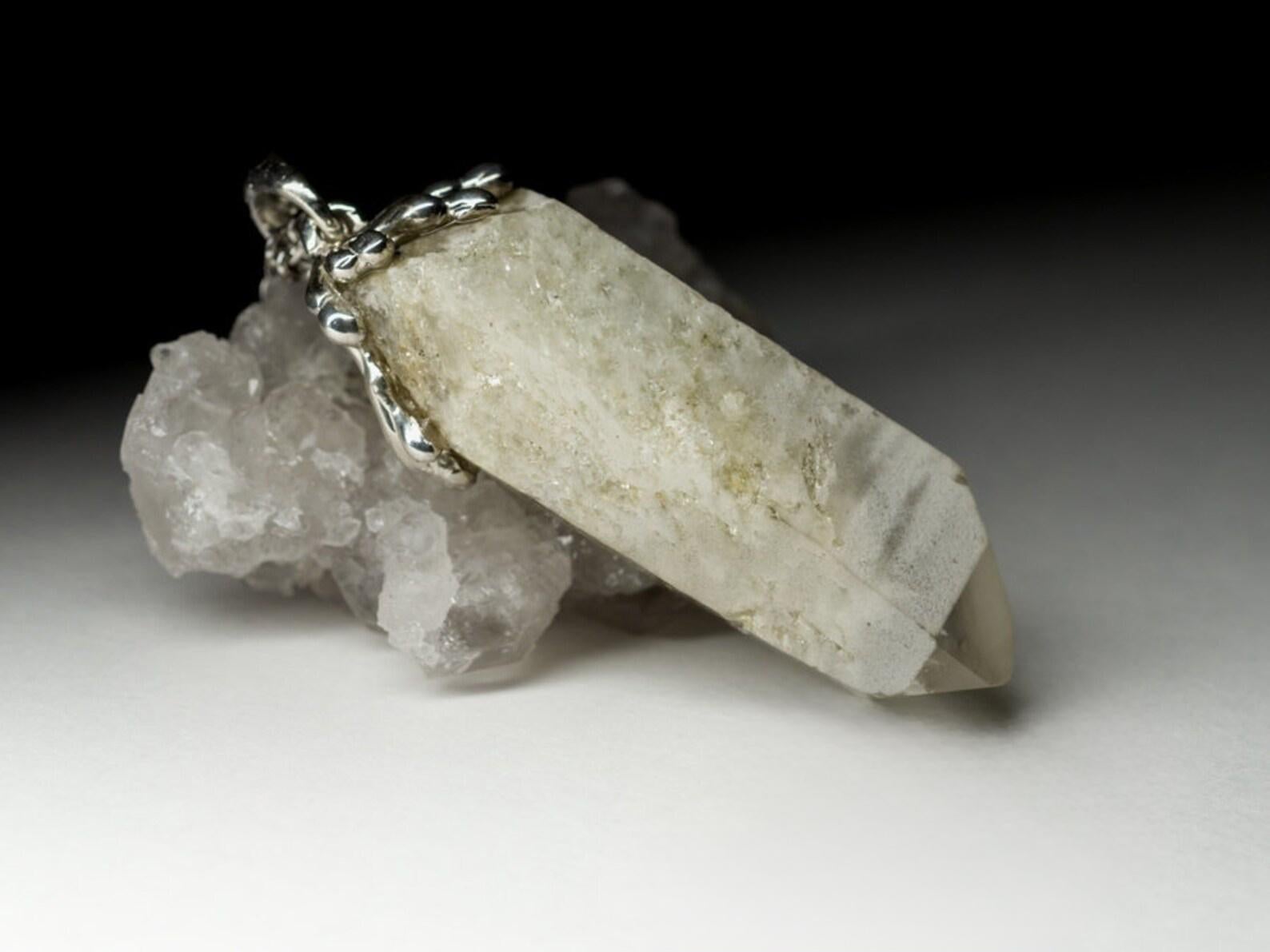 Raw Rock Crystal necklace natural gemstone Healing Jewelry gift for her idea For Sale 4
