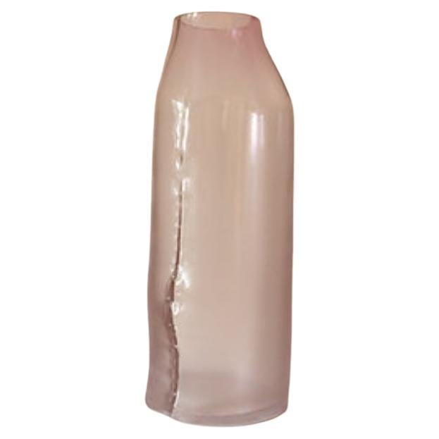 Vaso di cristallo soffiato a bocca Raw Rosalin L Light Pink by Milena Kling