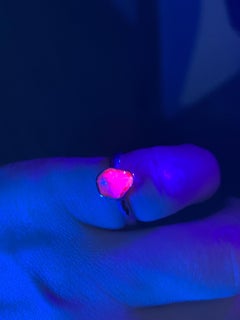 Raw Russian alexandrite silver ring