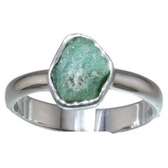 Raw Russian alexandrite silver ring