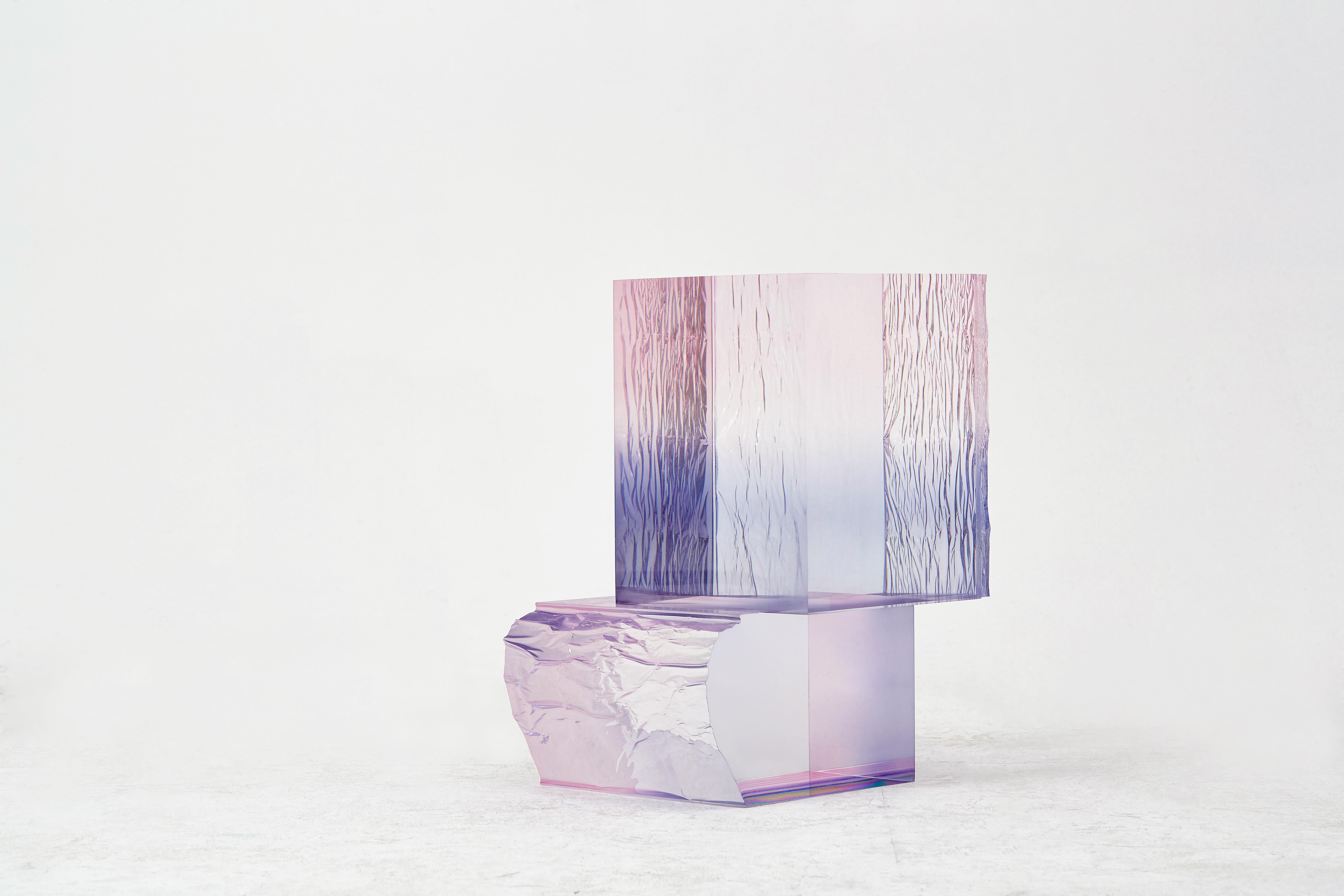 Acrylic Raw Side Edition Table by Saerom Yoon  For Sale