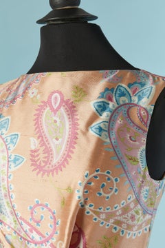 Raw silk sleeveless printed cocktail dress CHRISTIAN DIOR Cruise 2008