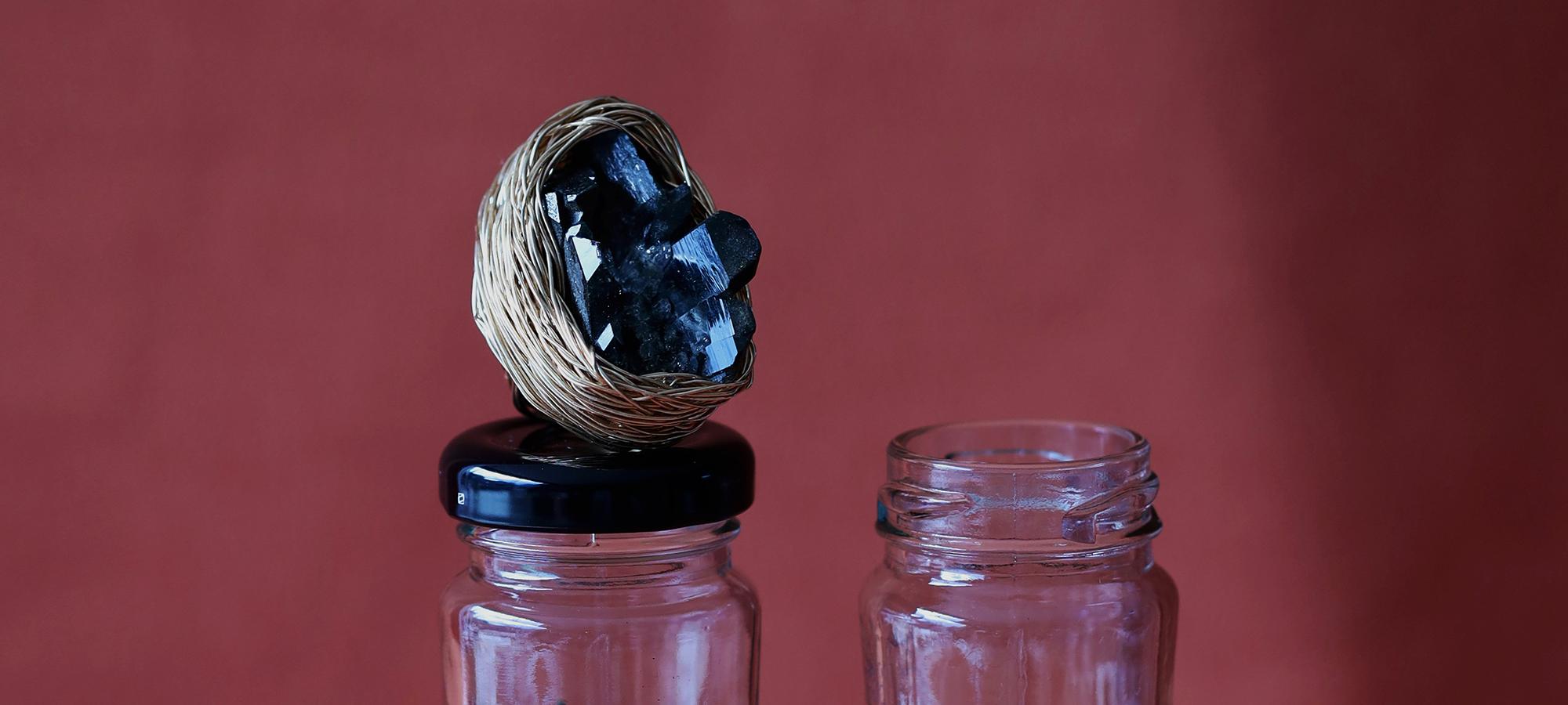 Raw Smoke Quartz one-of-a-kind Cocktail and Statement Ring by the Artist In New Condition For Sale In Engelberg, CH