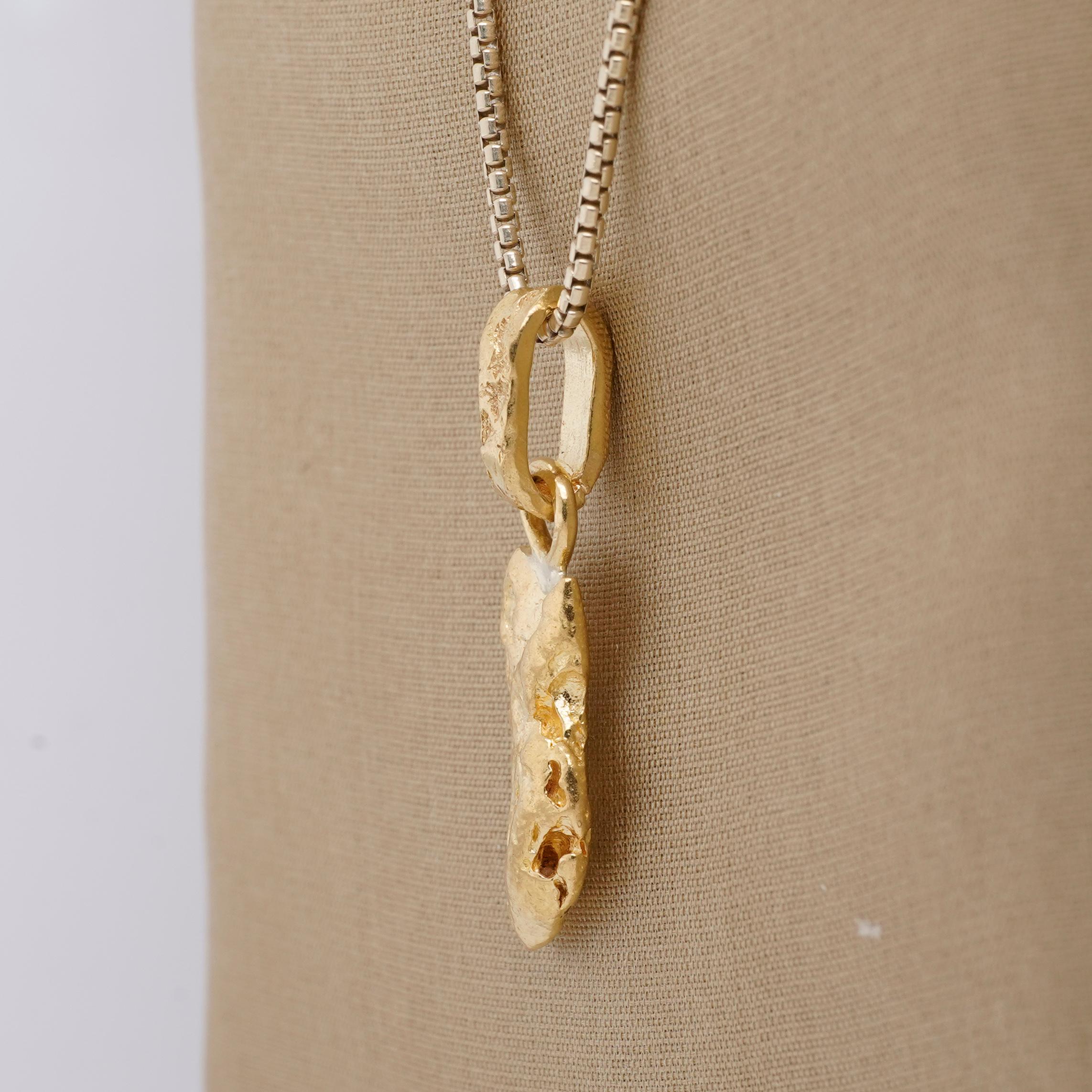 gold nugget pendent