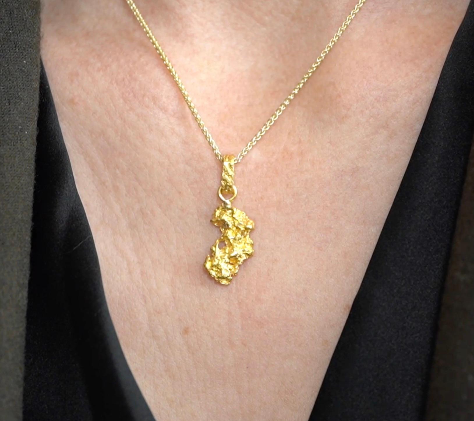 pendentif pepite d'or