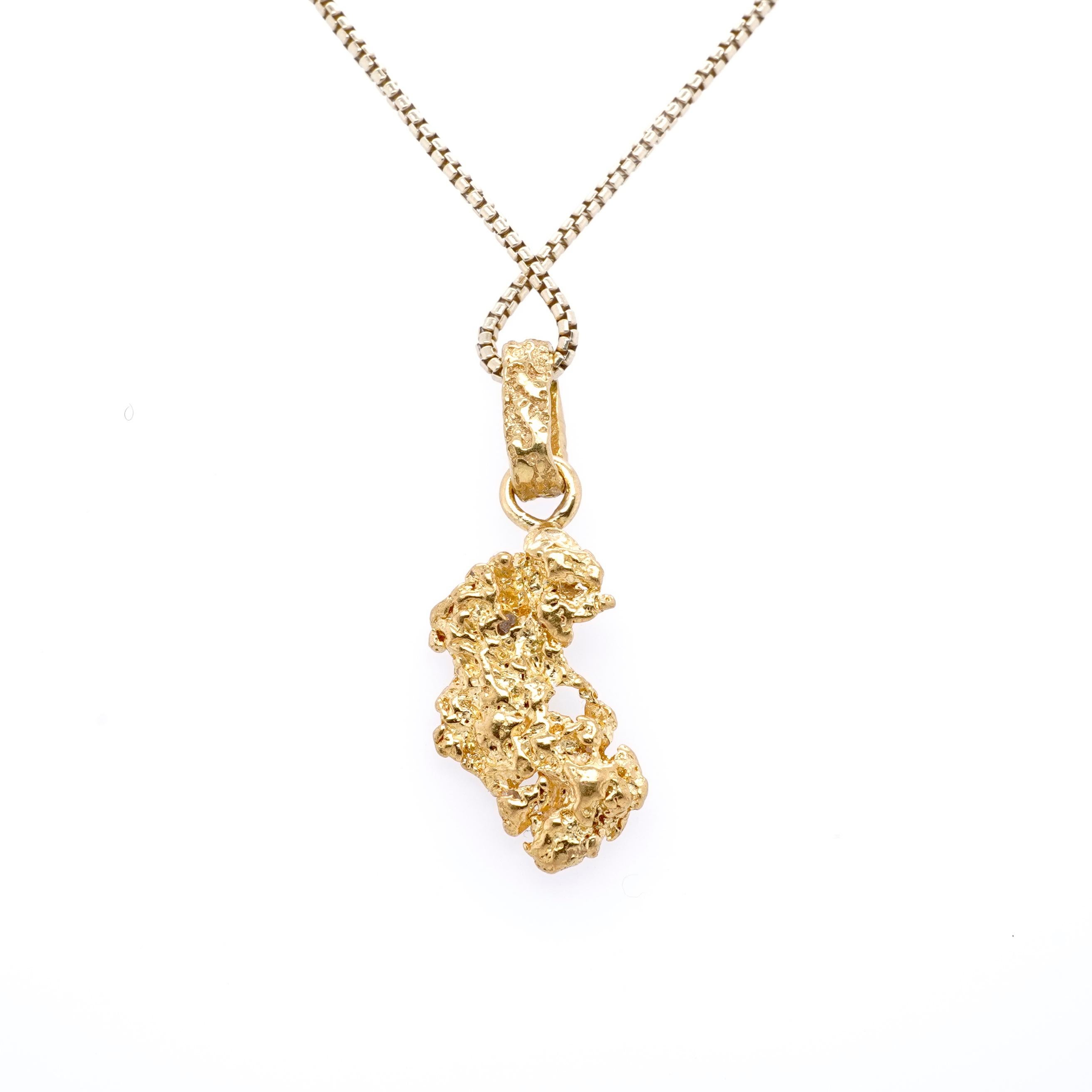 Pendentif en forme de pépite d'or jaune 24 carats brut, 5,1 grammes, d'Australie Neuf à Bozeman, MT