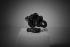 Raw solid metal rod ‘Knot’ Sculpture, Italy 1960s