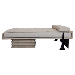 Raw Steel and Upholstered Oak, Contemporary, Bacchanal Daybed