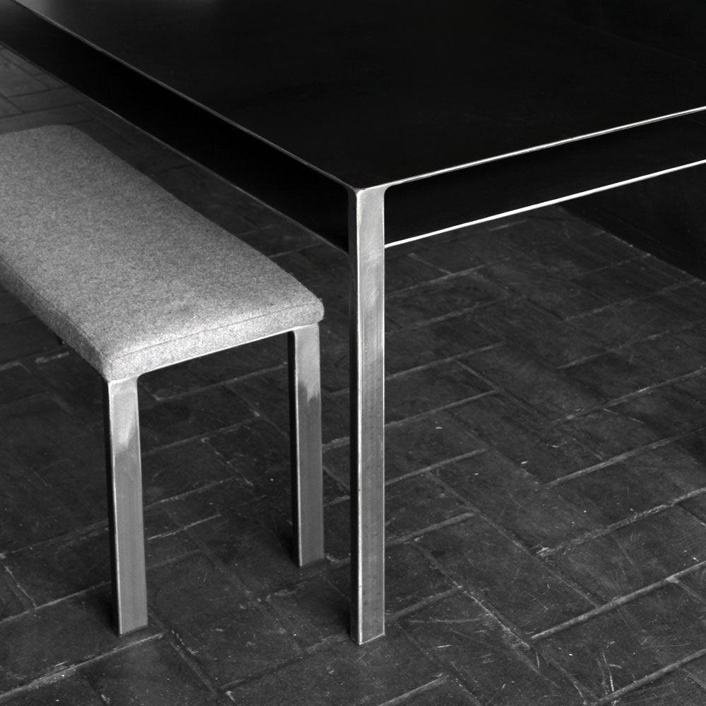 Raw Steel Desk in Handcrafted Colorless Varnished Steel In New Condition For Sale In Paris, FR