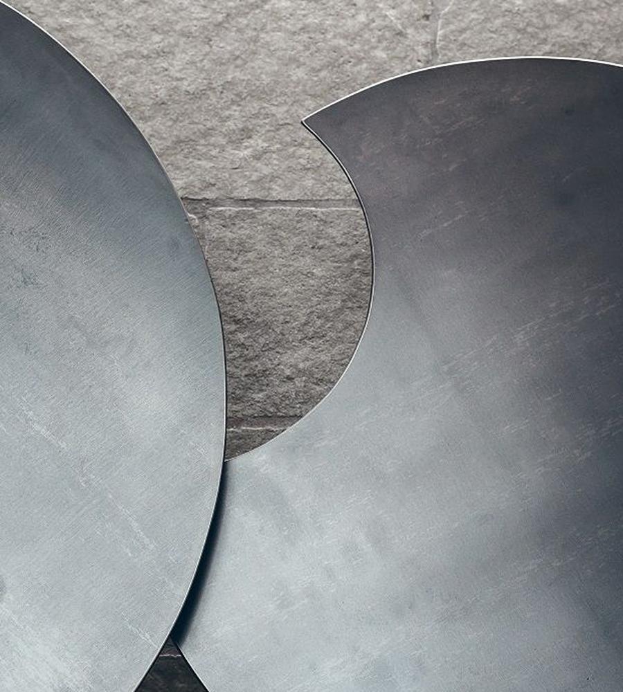 raw steel coffee table