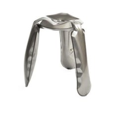 Raw Steel Standard Plopp Stool by Zieta