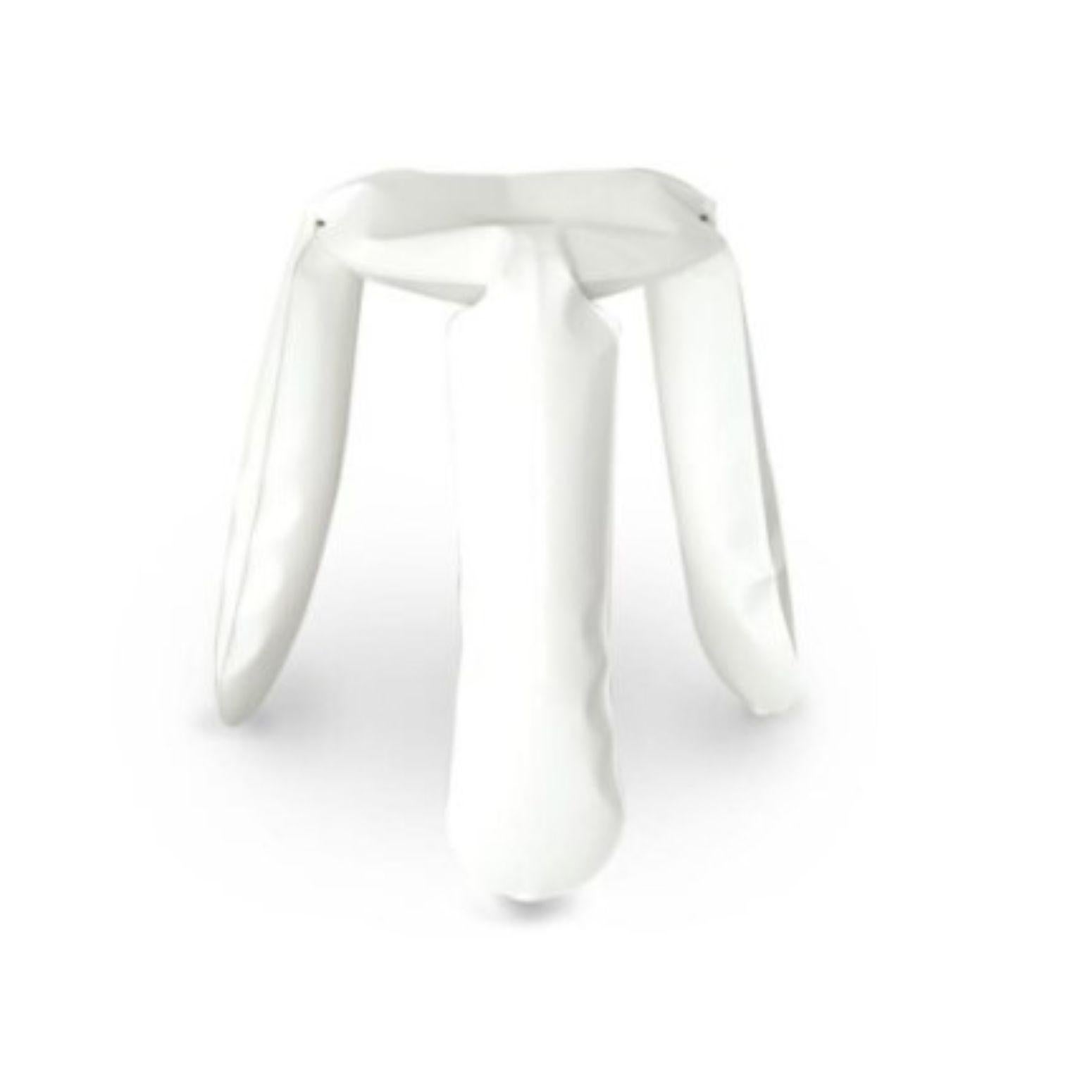 Polish Raw Steel Standard Plopp Stool by Zieta For Sale