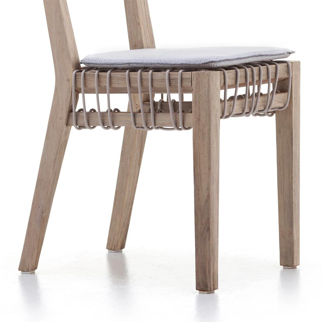 Contemporary Raw Teak Chair For Sale