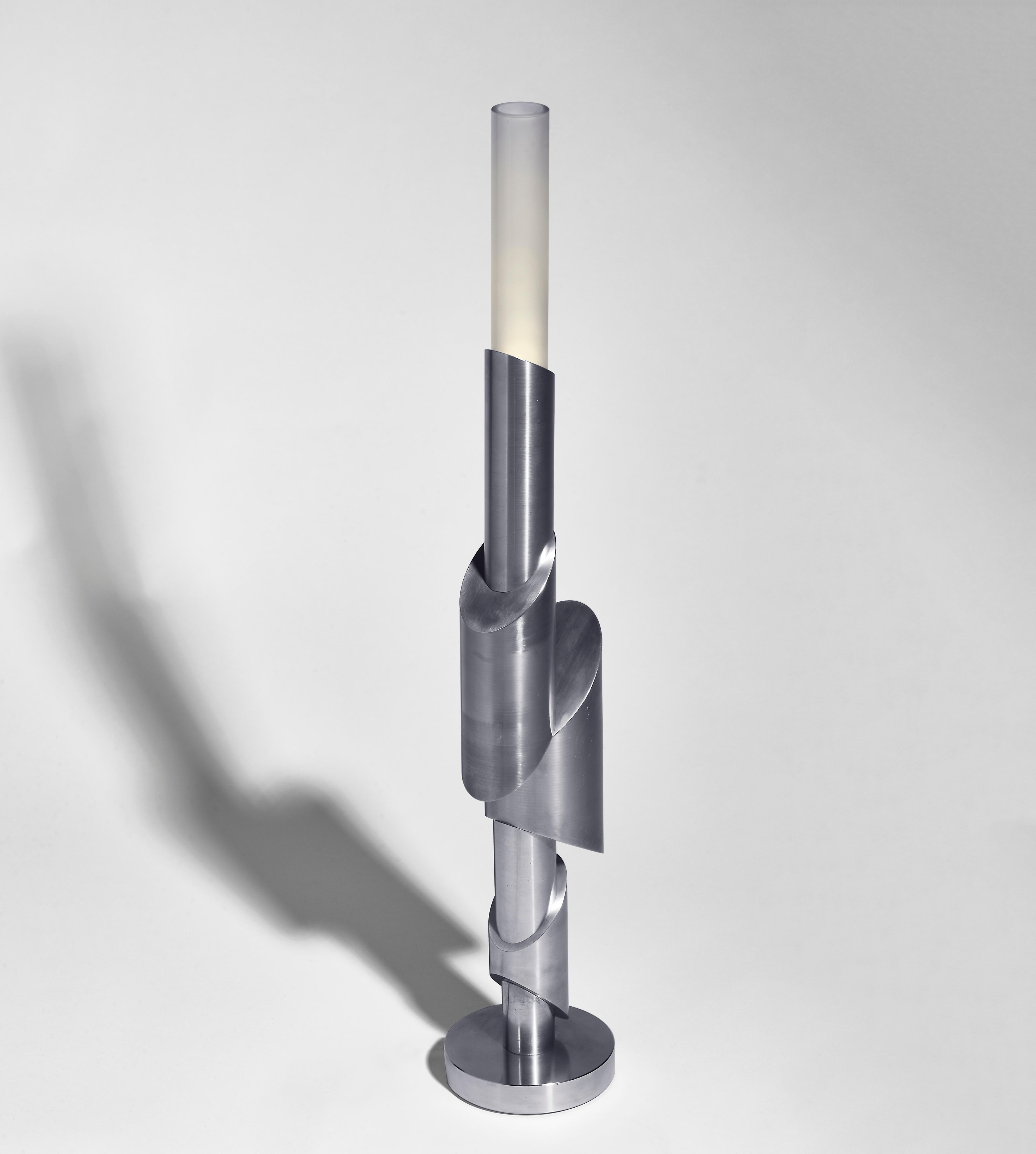 Post-Modern Raw TOTEM III, Table Lamp, Signed William Guillon