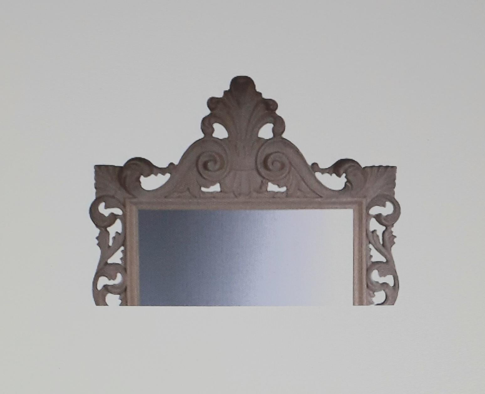 Raw Wood Italian Carved Mirror In New Condition In Cranbrook, Kent